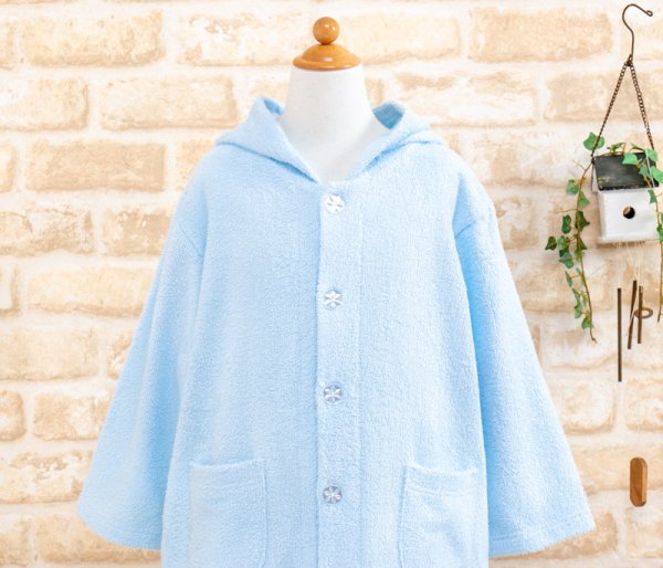 画像3: バスローブ　キッズ　男女兼用　タオル地　男児　120〜130cm　140〜150cm　プール　スイミング (3)