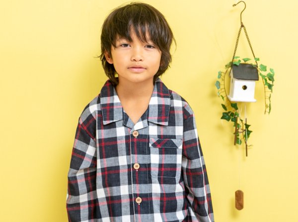 画像5: パジャマ 男の子 長袖 春 秋 肌に優しいさらっとした綿100％　130cm/140cm/150cm/160cm 前開き お泊り学習　林間学校　修学旅行【男児用・子供用】【長袖・長パンツ】 (5)