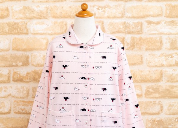 画像12: 肌にやさしい綿100％　パジャマ　キッズ　女児　長袖　やや薄い天竺ニット地の白くま柄　130　140　150　160　お泊り学習　林間学校　ルームウェア　子供 (12)