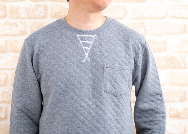 画像6: パジャマ メンズ 冬 肌に優しい綿100％中わたニットキルト地無地 かぶりタイプ長袖 紳士 ナイトウェア ルームウェア 部屋着  S/M/L/LL/3L/4L (6)