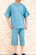 画像4: 肌にやさしい綿100％柔らかいダブルガーゼ　パジャマ メンズ 夏 上着ゆったり半袖かぶり七分パンツ　父の日ギフト　ナイトウェア　ルームウェア　S/M/L/LL (4)