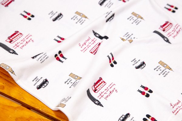 画像10: パジャマ メンズ 春 肌にやさしい綿100％やや薄めのニット地ロンドン 長袖 前開き ナイトウェア ルームウェア S/M/L/LL/3L 父の日 敬老の日 ギフト (10)