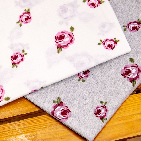 画像9: 肌に優しい綿100％ やや薄い天竺ニット地ローズ ワンピース  ネグリジェ  春秋 前開き 長袖 パジャマ レディース 入院準備 マタニティパジャマに最適 ナイトウェア ルームウェア 部屋着 バラ 薔薇【3Lサイズ】あり (9)