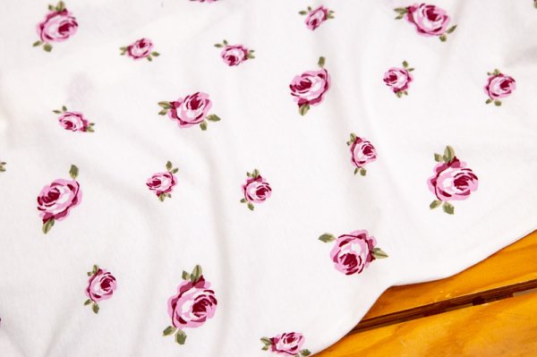 画像10: 肌に優しい綿100％ やや薄い天竺ニット地ローズ ワンピース  ネグリジェ  春秋 前開き 長袖 パジャマ レディース 入院準備 マタニティパジャマに最適 ナイトウェア ルームウェア 部屋着 バラ 薔薇【3Lサイズ】あり (10)