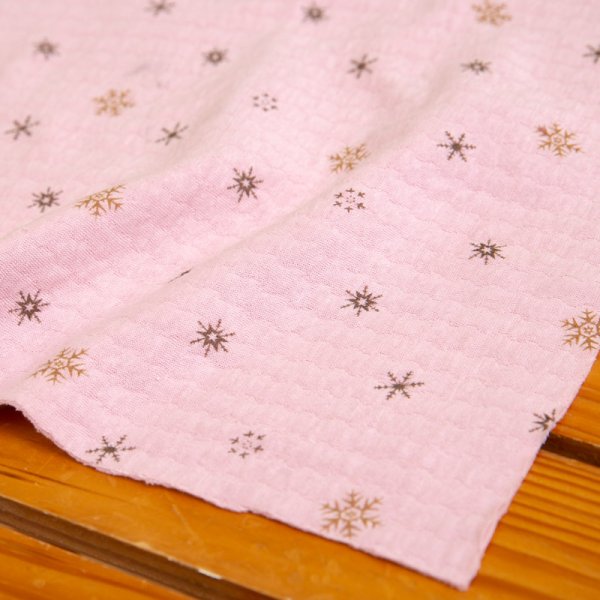 画像20: 肌にやさしい綿100％中わたニットキルト地結晶柄　前開きパジャマ レディース 長袖 ナイトウェア　ルームウェア　冬向き商品　S/M/L/LL/3L 入院準備　クリスマスギフト (20)