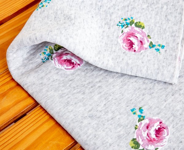 画像10: 肌に優しい綿100％暖かい中わたニットキルト ローズ柄 長袖 前開き ワンピース　冬向き　ネグリジェ　部屋着　ルームウェア　ナイトウェア　レディース　パジャマ　M-L/l-LL/3L (10)