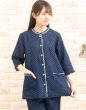 画像1: パジャマ レディース 肌にやさし綿100％ ダブルガーゼ 春夏 前開き 七分袖 長パンツ ルームウェア ナイトウェア 部屋着 S/M/L/LL/3L 入院準備 母の日 (1)