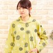 画像8: 肌にやさしい綿100％ パジャマ レディース やや薄い天竺ニット地幾何柄 長袖 前開き 春 初秋向き S/M/L/LL/3L ナイトウェア ルームウェア 部屋着 入院準備 (8)