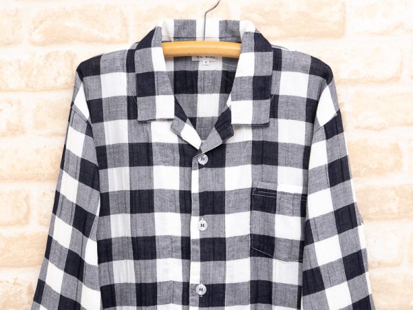 画像6: ペアパジャマ ダブルガーゼ フワッとした肌触りで肌にやさしい素材です。長袖 長パンツ 春夏向き ギフトパジャマ 父の日 母の日 結婚祝い  (6)