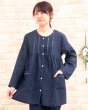 画像1: 母の日ギフト無料ラッピング　パジャマ レディース 春秋 前開き 長袖 肌にやさしい綿100％ダブルガーゼドット　部屋着 ルームウェア ナイトウェア  S/M/L/LL/3L 入院準備 母の日ギフト (1)