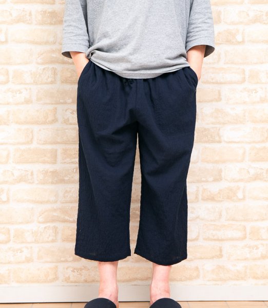 画像2: メンズ ルームパンツ 八分丈 夏 サラッとした肌触りの軽くて涼しいソフトコットン素材です。部屋着 ナイトウェア ルームウェア M/L/LL/3L (2)