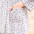 画像7: 肌にやさしい綿100％ パジャマレディース 春夏 七分袖八分パンツ 前開き やや薄い天竺ニット小花柄 ナイトウェア ルームウェア 母の日ギフト 部屋着 S/M/L/LL/3L (7)