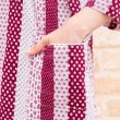 画像8: 肌にやさしい綿100％　サラサラして涼しいソフトコットン地　七分袖ワンピース 前開き　ネグリジェ　M〜L L〜LL 3L　ルームウェア ネグリジェ パジャマ (8)