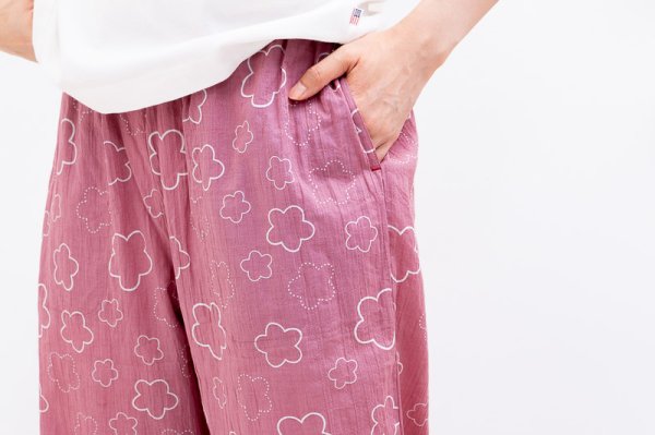 画像8: ルームパンツ 8分丈 レディース　肌にやさしい綿100％　サラッとして軽くて涼しい　M/L/LL/3L (8)