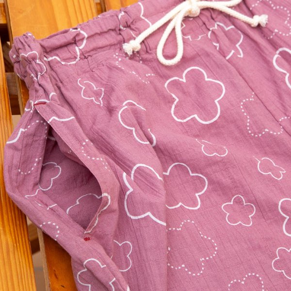 画像10: ルームパンツ 8分丈 レディース　肌にやさしい綿100％　サラッとして軽くて涼しい　M/L/LL/3L (10)