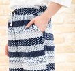 画像5: 綿100％　ルームパンツ レディース　8分丈　サラッとして軽くて涼しい素材です。ウエストゴム仕様 M/L/LL/3L (5)