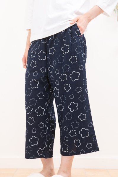 画像3: ルームパンツ 8分丈 レディース　肌にやさしい綿100％　サラッとして軽くて涼しい　M/L/LL/3L (3)