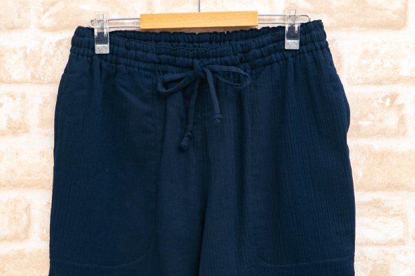 画像2: 綿100％　ルームパンツ レディース　7分丈　柔らかいダブルガーゼ素材です。ウエストゴム仕様 M/L/LL/3L (2)