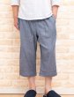 画像2: メンズ ルームパンツ 綿100％ダブルガーゼ  7分丈 夏 シャリ感があり柔らかい楊柳ガーゼ素材です。部屋着 ナイトウェア ルームウェア M/L/LL/3L (2)