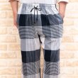画像4: メンズ ルームパンツ 八分丈 夏 綿100％サラサラして軽くて涼しい先染め楊柳チェック地 部屋着 ナイトウェア ルームウェア M/L/LL/3L (4)