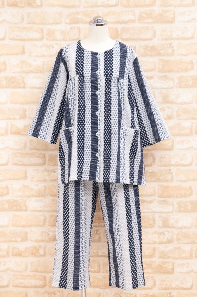 画像1: パジャマ レディース 夏 前開き 七分袖 八分パンツ 肌に優しい綿100％ 軽くて柔らかく涼しいソフトコットン地 ナイトウェア ルームウェア 部屋着 S/M/L/LL/3L/4L (1)