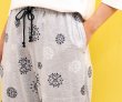 画像3: 綿100％　ルームパンツ レディース　8分丈　やや薄い天竺ニット素材です。ウエストゴム仕様 M/L/LL/3L (3)
