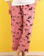 画像4: 綿100％　ルームパンツ レディース　8分丈　やや薄い天竺ニット素材です。ウエストゴム仕様 M/L/LL/3L (4)