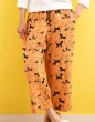 画像3: 綿100％　ルームパンツ レディース　8分丈　やや薄い天竺ニット素材です。ウエストゴム仕様 M/L/LL/3L (3)