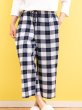 画像2: 綿100％　ルームパンツ レディース　8分丈　サラッとして軽くて涼しい素材です。ウエストゴム仕様 M/L/LL/3L (2)