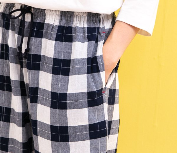 画像5: 綿100％　ルームパンツ レディース　8分丈　サラッとして軽くて涼しい素材です。ウエストゴム仕様 M/L/LL/3L (5)