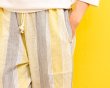 画像5: ルームパンツ レディース　8分丈　綿100％　サラッとして軽くて涼しい素材のストライプ柄 ウエストゴム仕様 M/L/LL/3L (5)