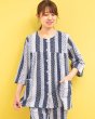 画像1: パジャマ レディース 夏 前開き 七分袖 八分パンツ 肌に優しい綿100％ 軽くて柔らかく涼しいソフトコットン地 ナイトウェア ルームウェア 部屋着 S/M/L/LL/3L/4L (1)