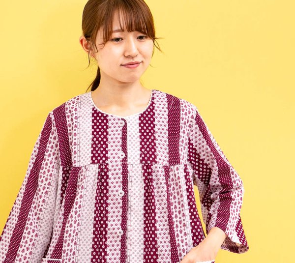 画像6: パジャマ レディース 夏 前開き 七分袖 八分パンツ 肌に優しい綿100% 軽くて柔らかく涼しいソフトコットン地 ナイトウェア ルームウェア 部屋着 S/M/L/LL/3L/4L (6)