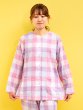 画像2: パジャマ レディース 春夏 綿100%軽くて涼しいワッシャー加工カラーチェック 前開き長袖 ナイトウェア ルームウェア 入院準備 母の日 敬老の日 M/L/LL/3L/4L (2)