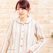 画像3: パジャマ レデイース 秋冬 肌にやさしい綿100％先染めドット織ストライプ地 前開き M/L/LL 入院準備 ナイトウェア ルームウェア (3)