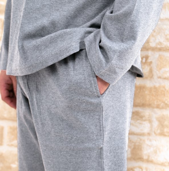 画像12: パジャマ メンズ 長袖 春秋 肌に優しい綿100% 滑らかな肌触りのニット地かぶりタイプ 紳士ナイトウェア ルームウェア 部屋着 S/M/L/LL/3L (12)