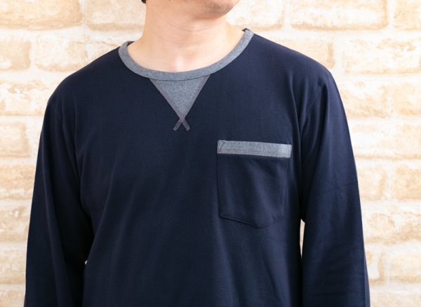 画像8: パジャマ メンズ 長袖 春秋 肌に優しい綿100% 滑らかな肌触りのニット地かぶりタイプ 紳士ナイトウェア ルームウェア 部屋着 S/M/L/LL/3L (8)